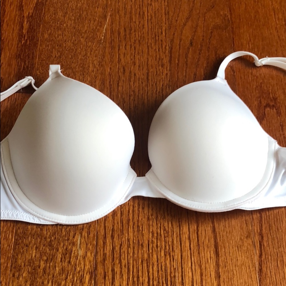 White Victoria's Secret Push Up Bra